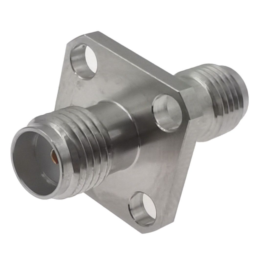 SMA female to SMA female 4 hole flange adapter
